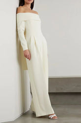 Vesper Off The Shoulder Crepe Jumpsuit | Dress In Beauty